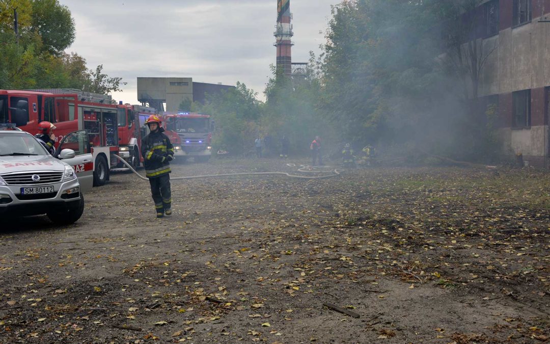 Ćwiczenia strażaków w kopalni Mysłowice
