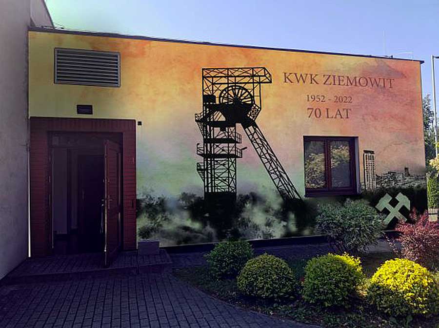Mural na 70-lecie kopalni Ziemowit został uroczyście odsłonięty.